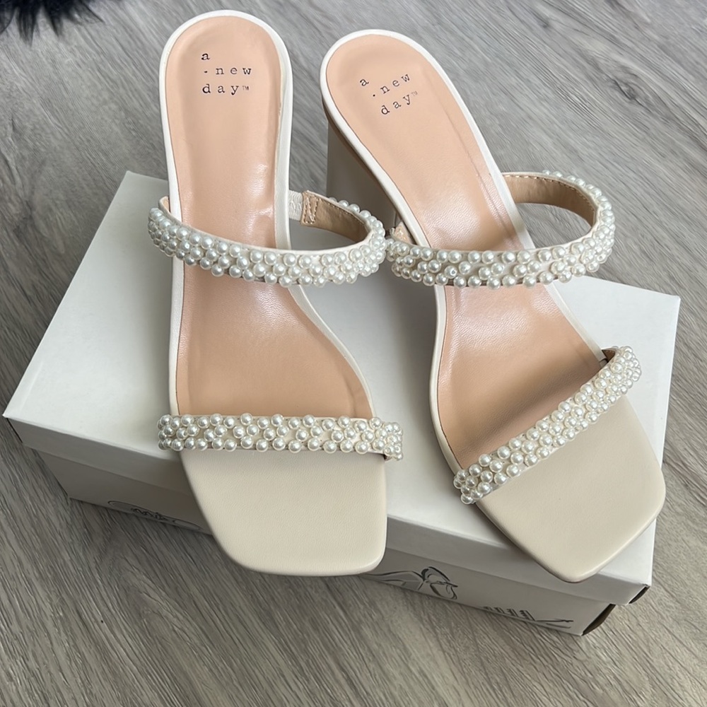 Pearl Block Sandals